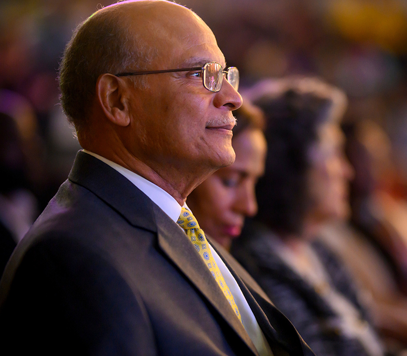 Dr. Harold L. Martin, Sr. in car at homecoming parade