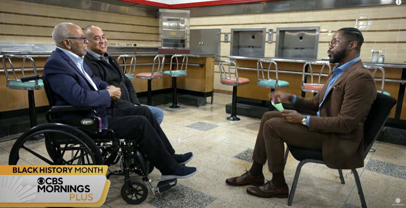 Joseph McNeil and CBS' Nate Burelson