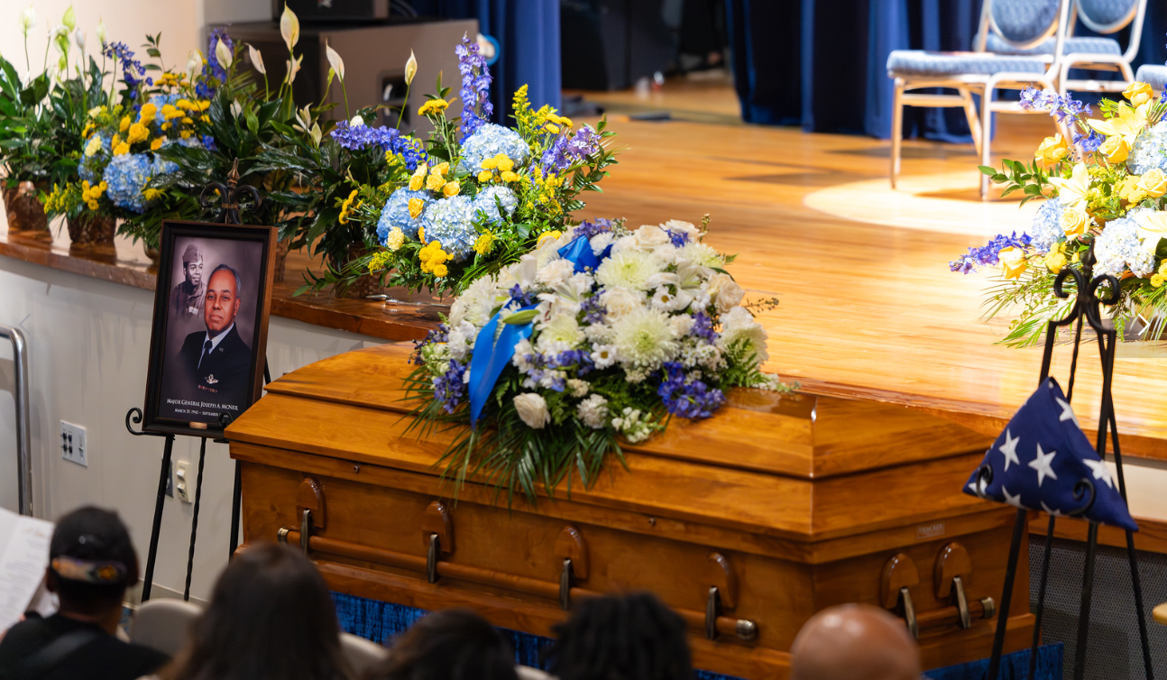 The casket of Joseph McNeil