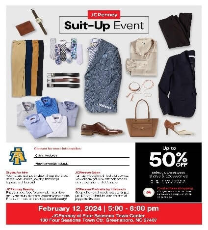 JCPenney Suit Up event flyer